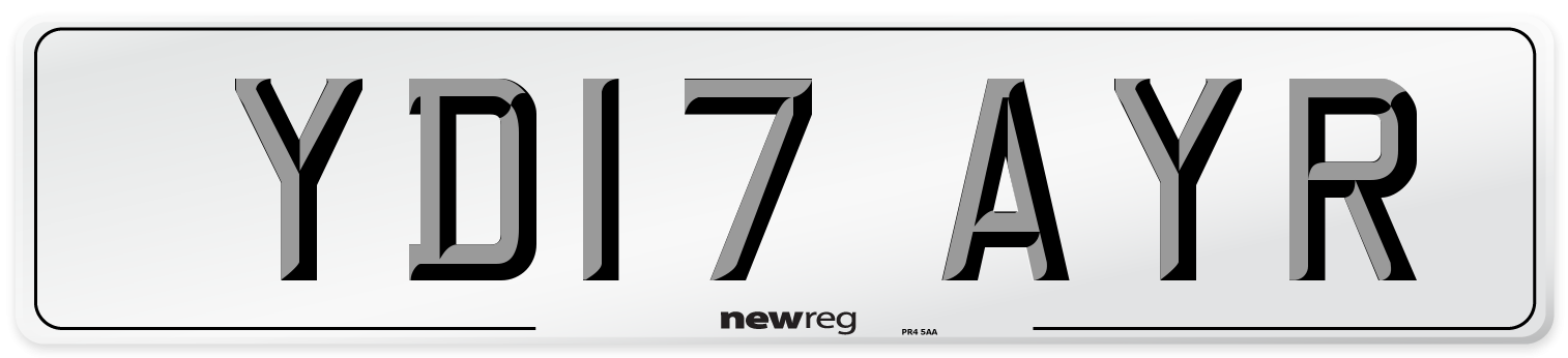 YD17 AYR Number Plate from New Reg